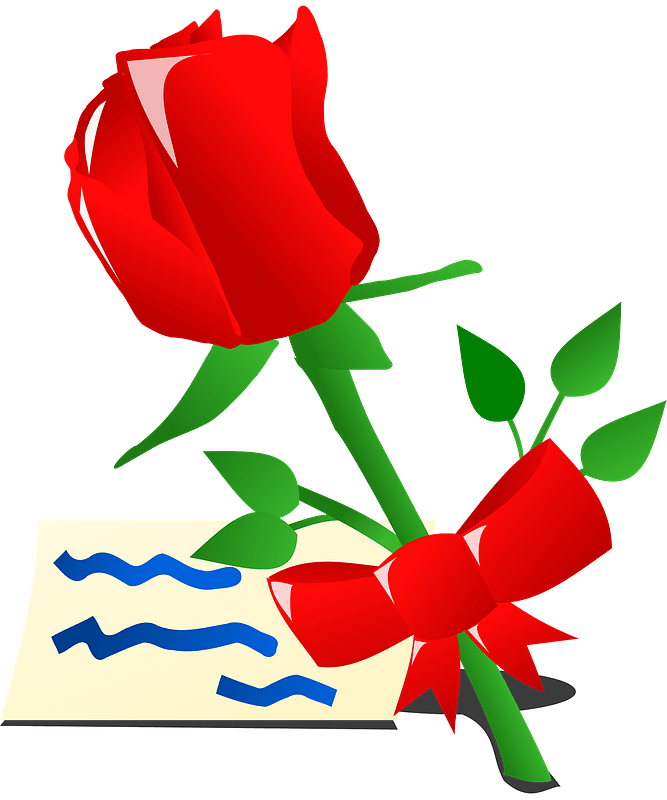 Valentine Day Rose Free Vector Clipart Images On Creazilla