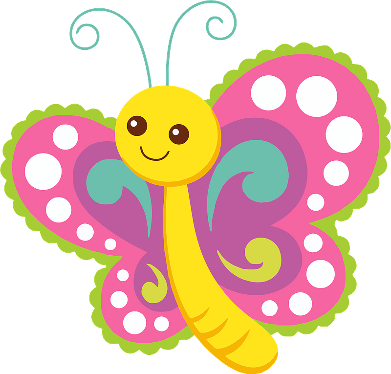 Cute Butterfly Free Vector Clipart Images On Creazilla