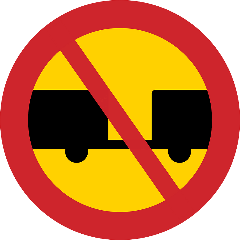 No Trailers Sign In Sweden Free Vector Clipart Images On Creazilla