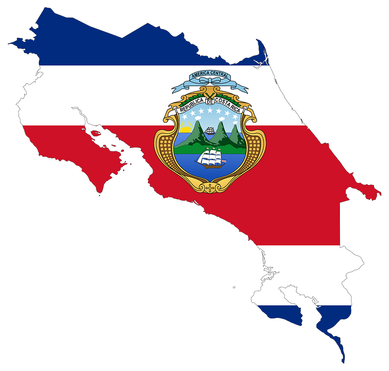 Costa Rica Map Flag Free Vector Clipart Images On Creazilla