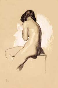 Naked Woman Posing Sexually Vintage Nude Illustration Nude Woman By