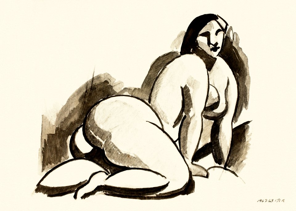 Vintage Erotic Nude Art Of A Naked Woman Female Nude By Carl Newman