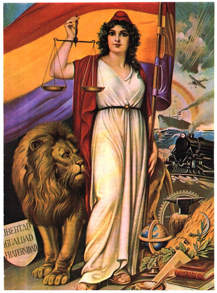 Allegory Of The Second Spanish Republic Traditional Visual Art Under