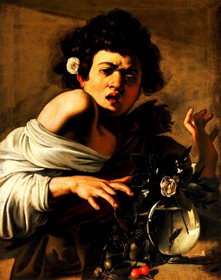 Boy Bitten By A Lizard Caravaggio Longhi Free Stock Illustrations