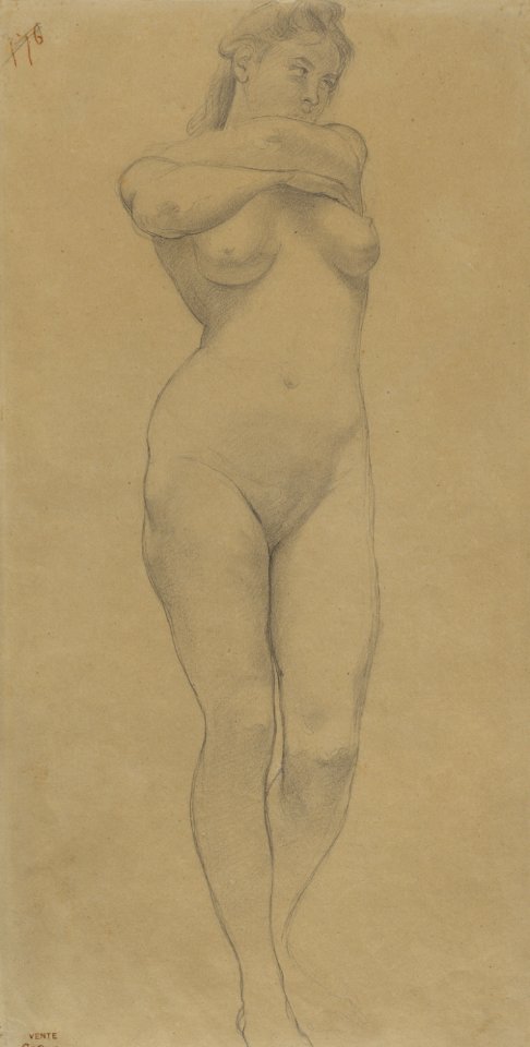 Corot Study Of A Standing Female Nude C Free Stock