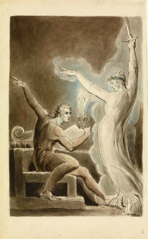 Brutus And Caesar S Ghost Illustration To Julius Caesar Iv Iii By