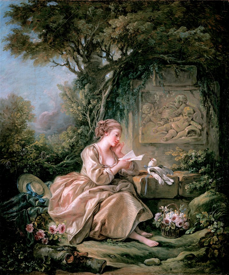 The secret message by François Boucher Traditional visual art under