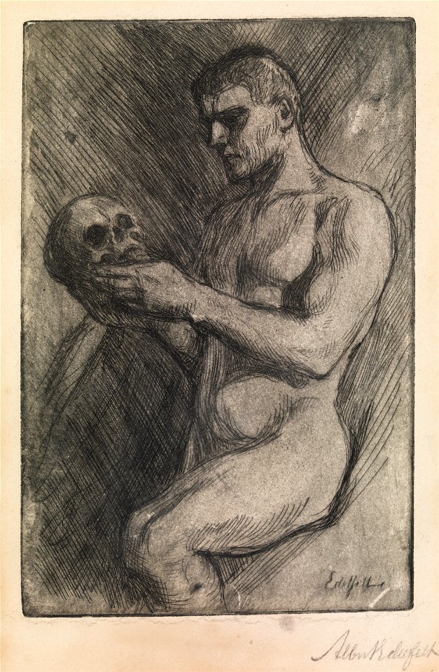 Edelfelt Albert Naked Man And Skull Google Art Project