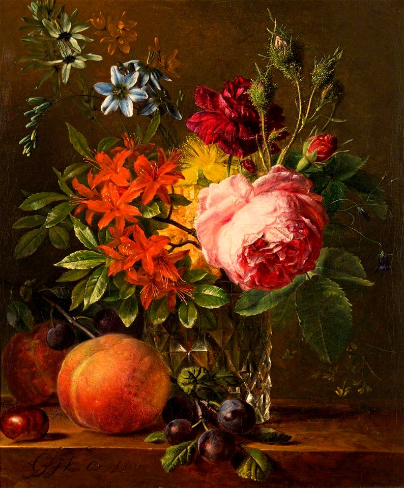 Georgius Jacobus Johannes Van Os 1782 1861 Still Life With Flowers