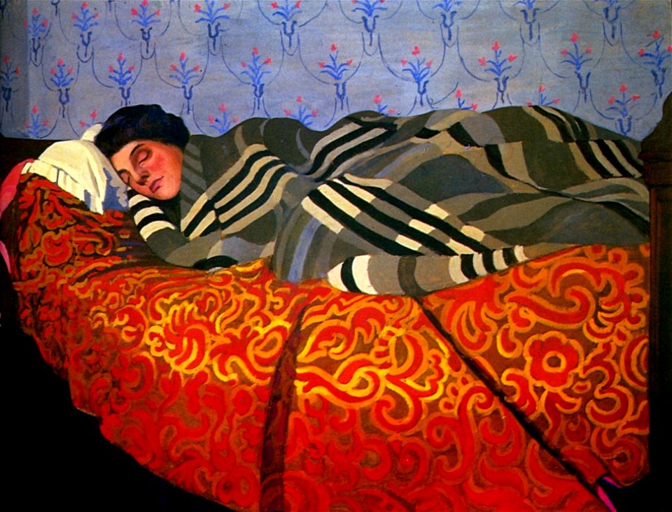 F Lix Vallotton Femme Couch E Dormant Traditional Visual Art