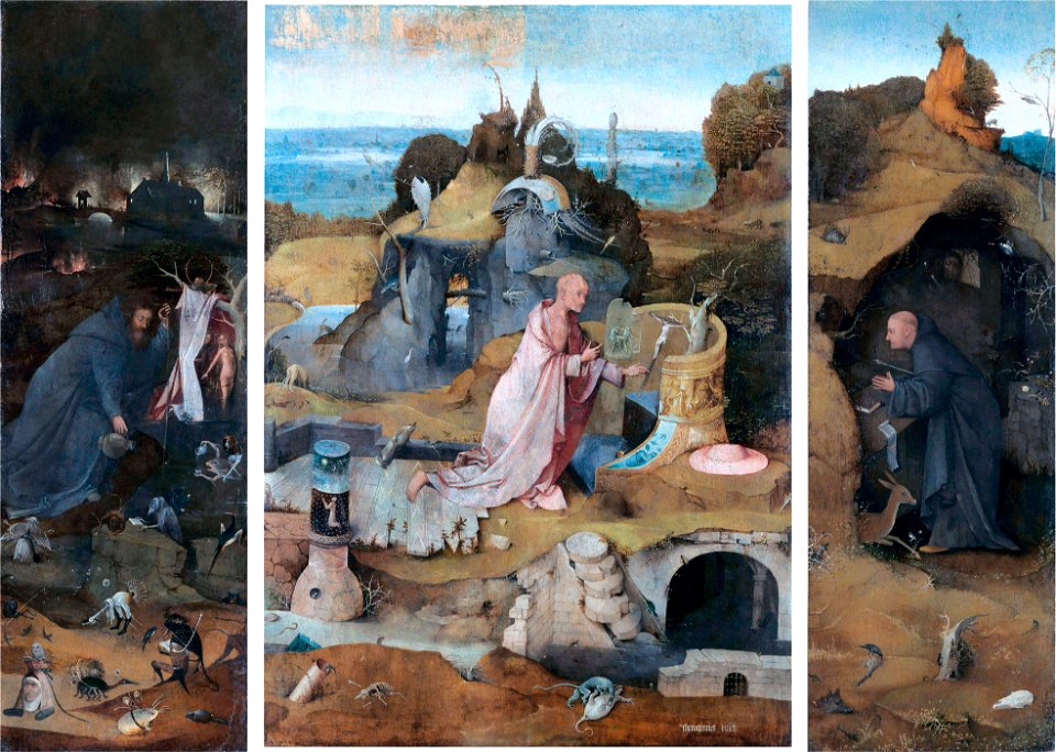 Hieronymus Bosch Hermit Saints Triptychfxd Free Stock Illustrations