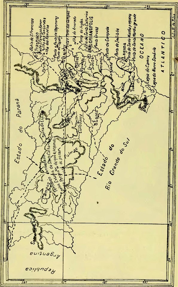 Map Of Santa Catarina Brazil C Free Stock Illustrations