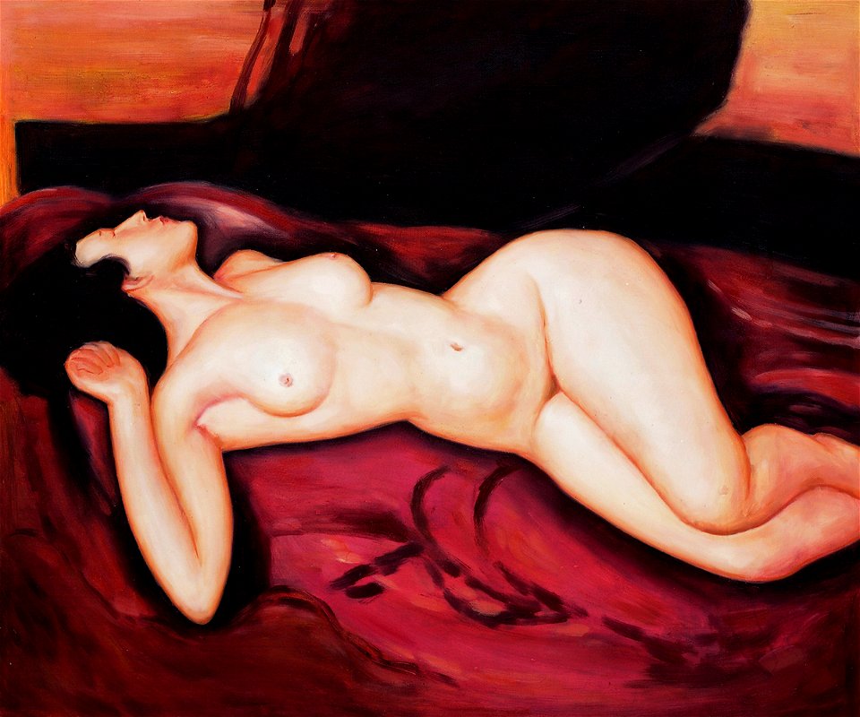 Modigliani Nude Lying On The Back Free Stock Illustrations Creazilla