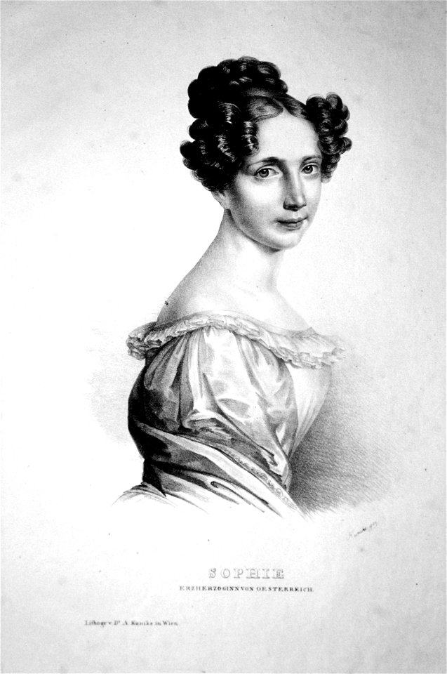 Sophie Friederike Von Bayern Litho Kunike Free Stock Illustrations