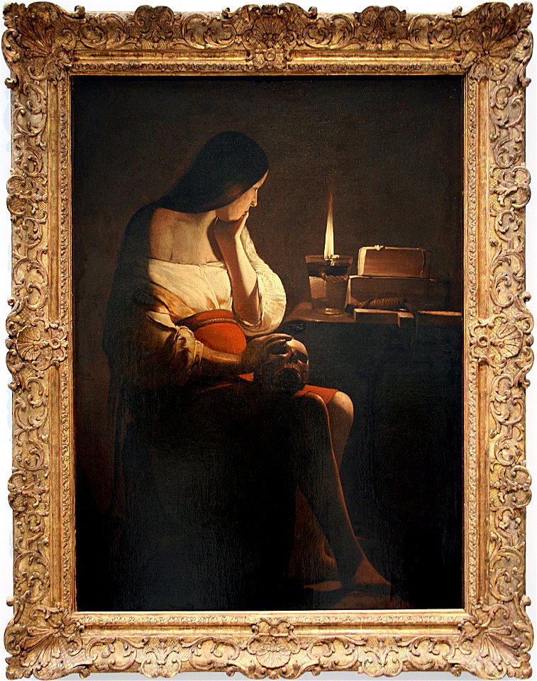 La Madeleine La Veilleuse Georges De La Tour Louvre Rf