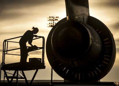 Engine plane sky