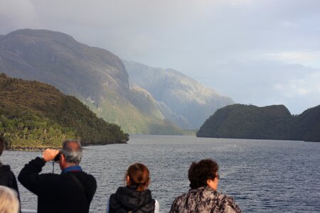 chilean fjord on a cruise photo