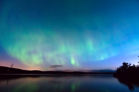 Aurora Borealis lights night photo