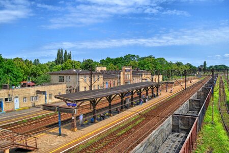 Railway depot platform photo