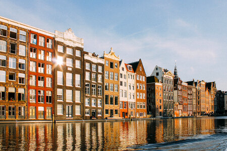 Riverfront View in Amsterdam, Netherlands photo