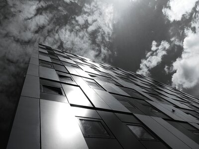 Architecture black and white building photo