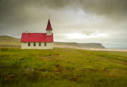 Breidavik church cliff