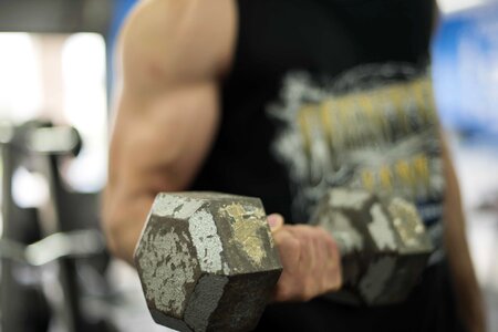 Dumbbell weight people photo