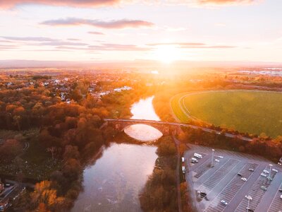 Sunset River Aerial photo