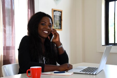 People businesswoman facial expression