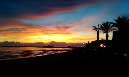 Dusk twilight landscape photo