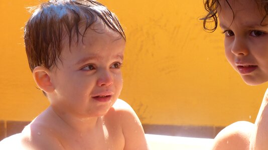 Bathing summer hot photo