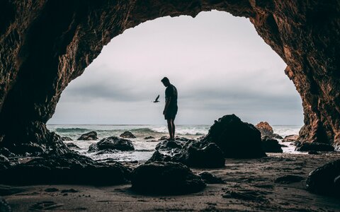 Man Cave Beach Ocean photo