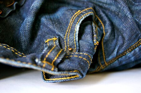 Clothing seam jeans