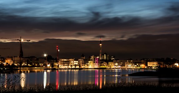 Houses dortmund night photo