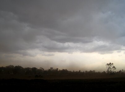 Clouds dark low photo