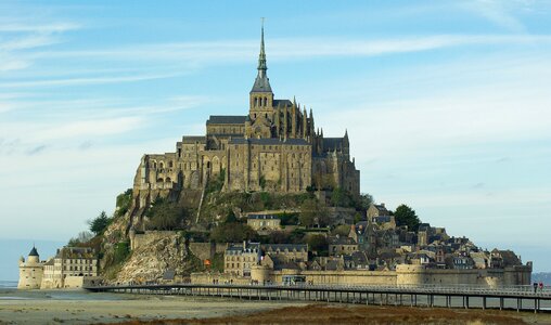 Normandy mont saint michel abbey photo