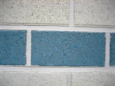 Blue brick close-up photo
