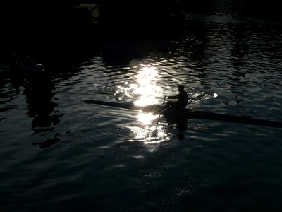 Paddle rowing water photo