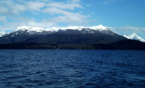 Snow-capped Mountains Beyond the Lake