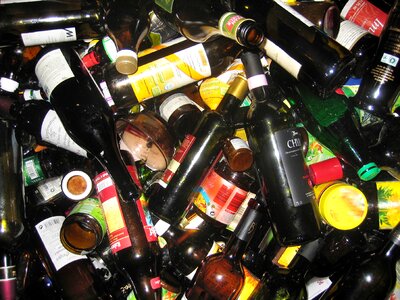 Container bottle bank waste