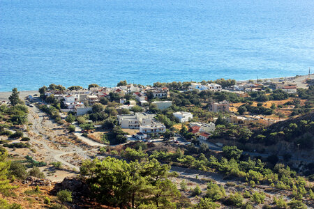 The beach of Sougia in southern Crete, Greece