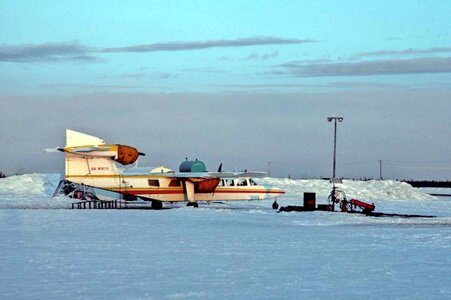 Airplane north winter