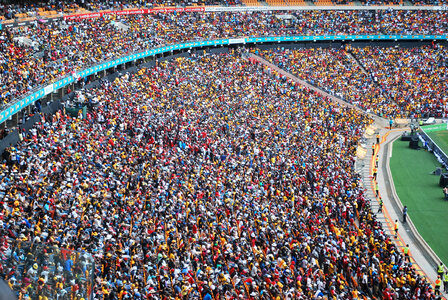 Crowd at a Stadium in Johannesburg, South Africa for Rugby photo