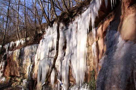 Winter ice formations landscapes