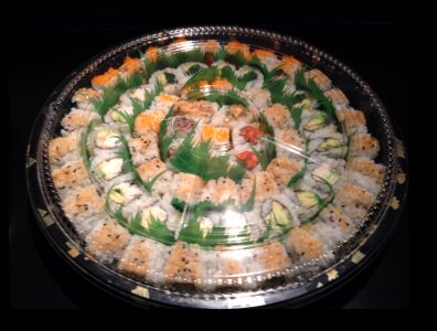 huge sushi platter