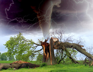 Tornado Destroying stuff photo