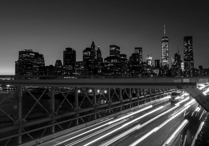 Brooklyn Bridge - New York at Night photo