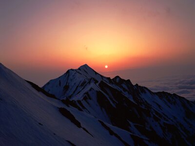 Late sunset over Mount