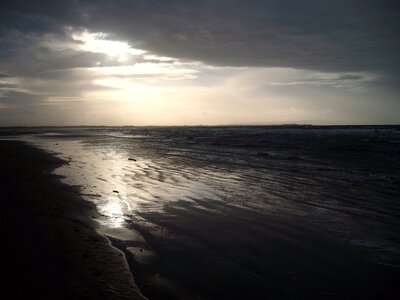 Sunrise beach ocean photo