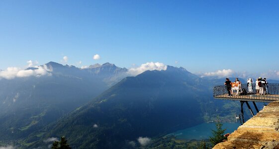 Blurred Crowd of People, A view on Harder Kulm photo